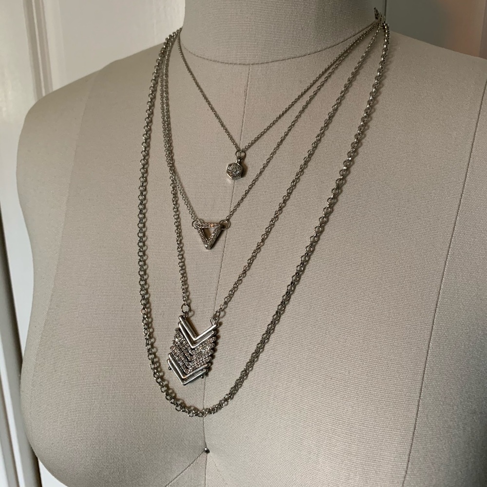 Layered Necklace | Silver |